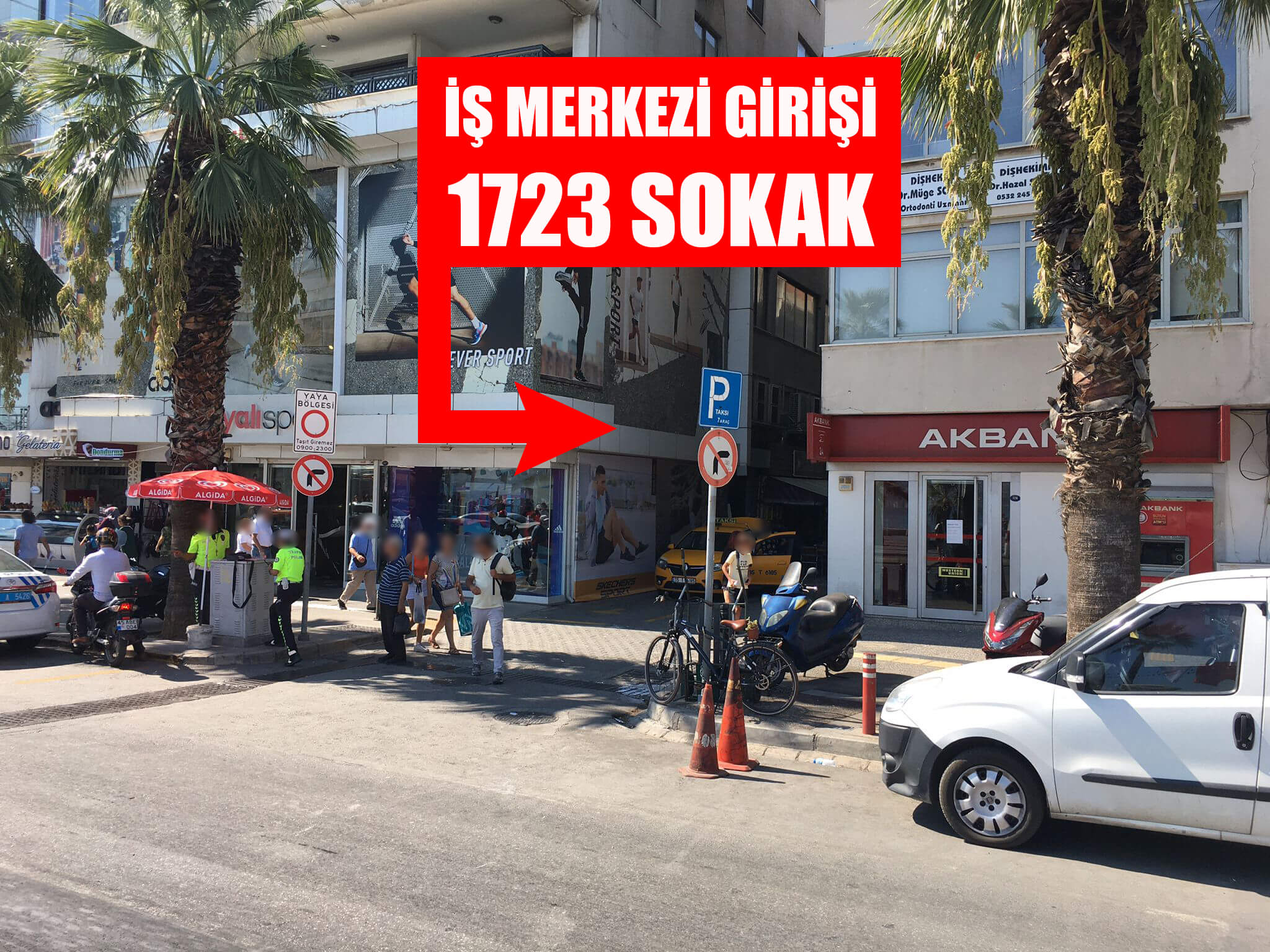 İş merkezi girişi 1723 sokaktadır