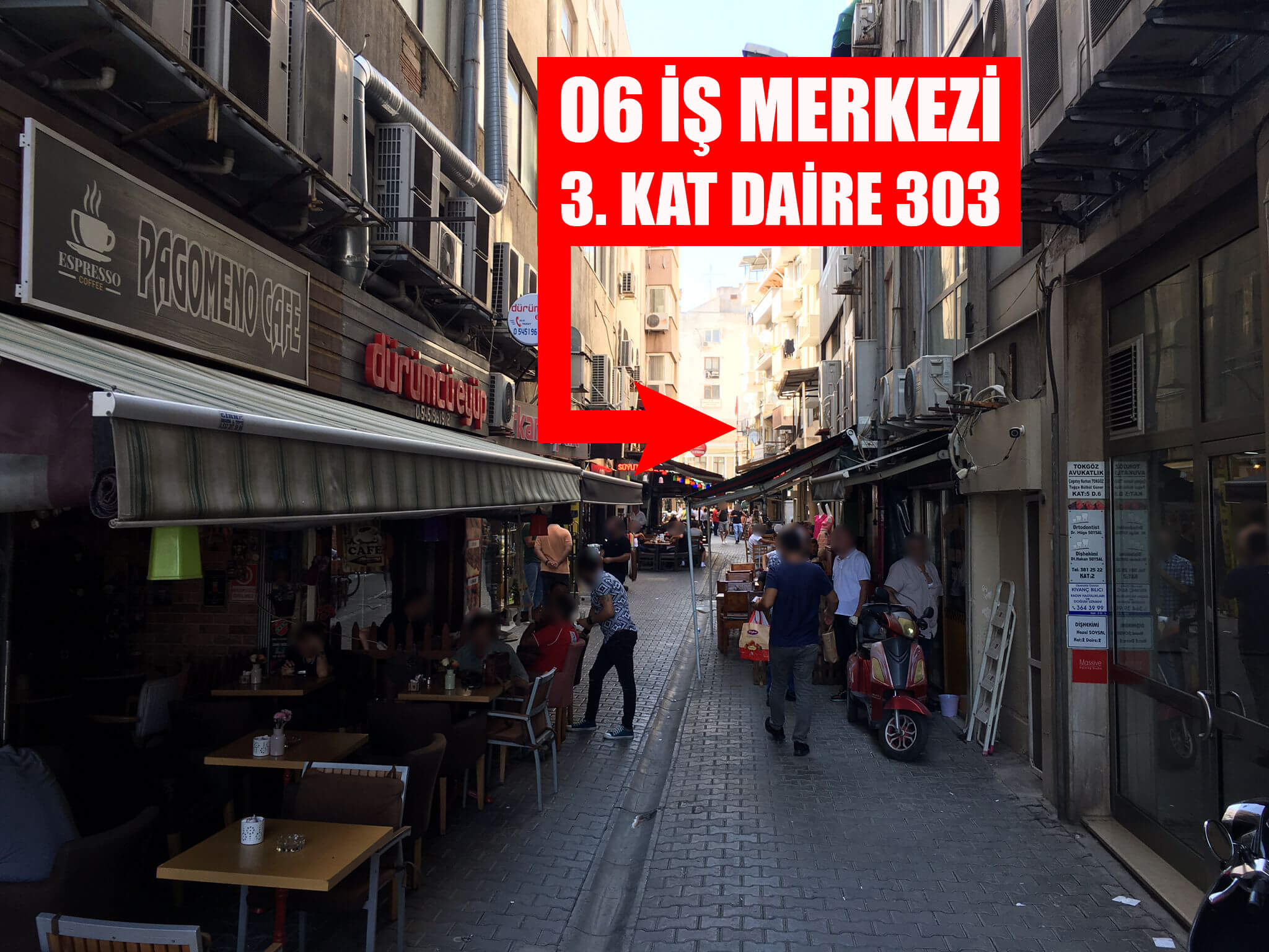 Karşıyaka 1723 sokak 06 iş merkezi girişi