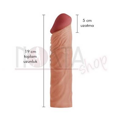 5 cm uzatmalı damarlı penis kılıfı satın al