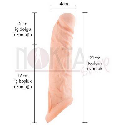 5 cm uzatmalı testise geçen penis kılıfı satın al