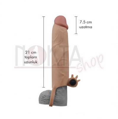 titreşimli 7.5cm dolgulu penis kılıfı satın al