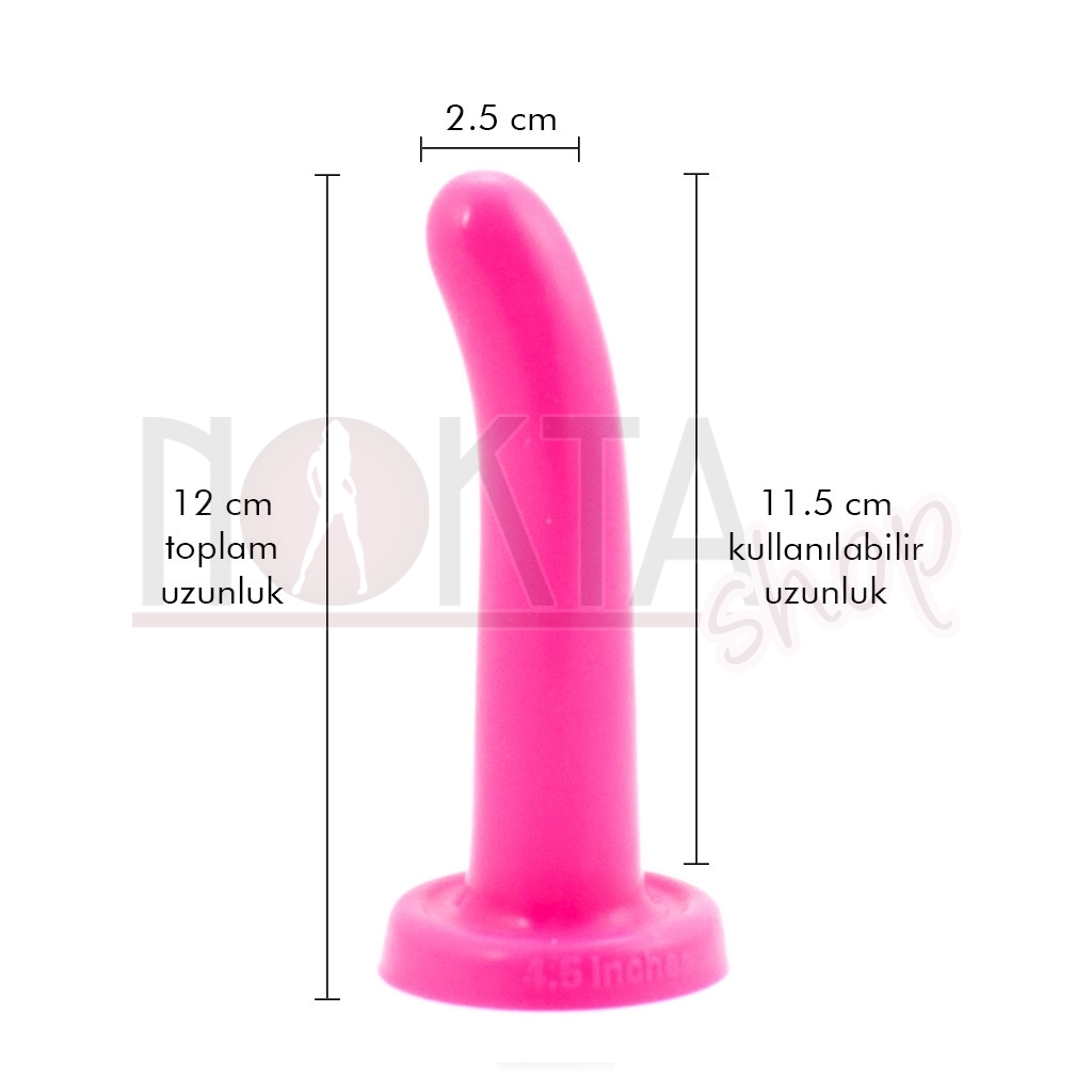 12 cm pürüzsüz dokuda anal ince strapon