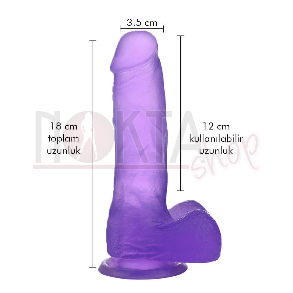 18 cm mor jel kemerli penis