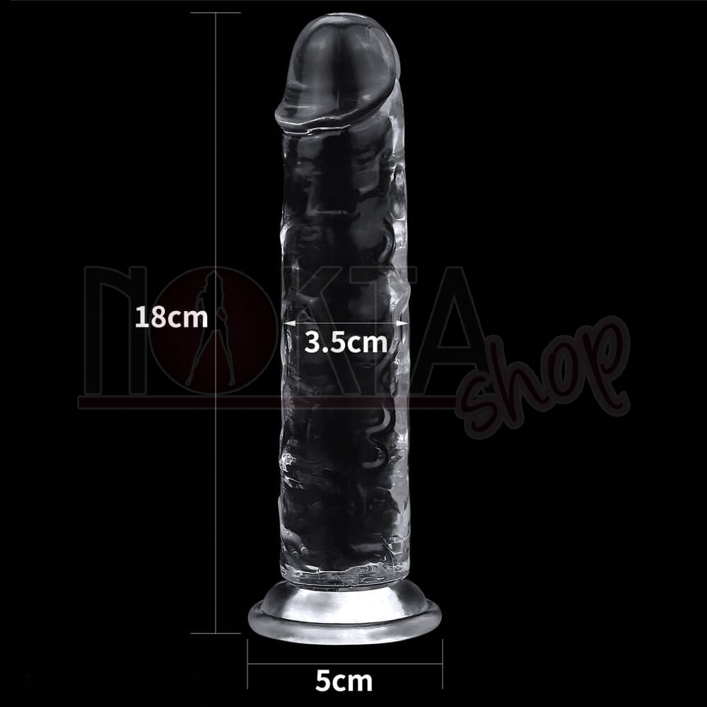 18 cm testissiz jel yapay penis