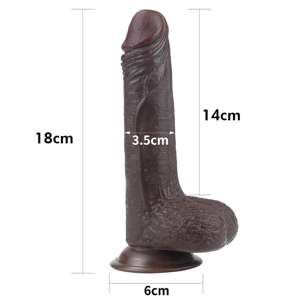 18 cm ultra gerçekçi dokulu zenci dildo