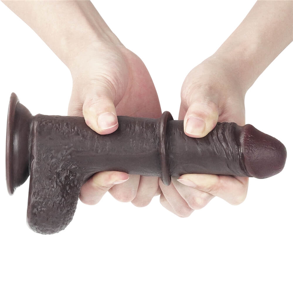 18 cm ultra gerçekçi dokulu zenci dildo