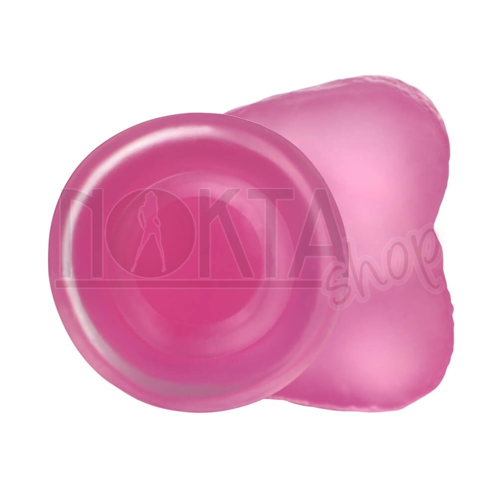 18 cm yumuşak pembe jel dildo