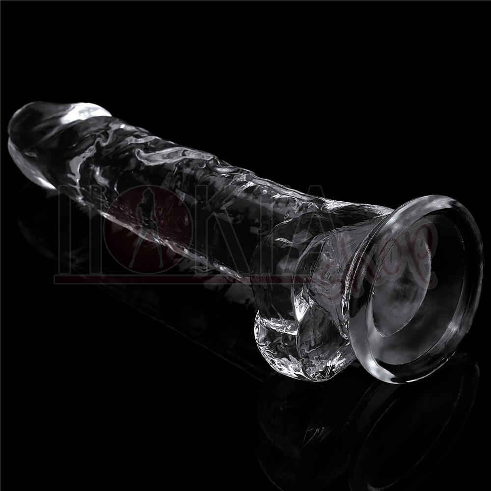 19cm yumuşak jel şeffaf dildo