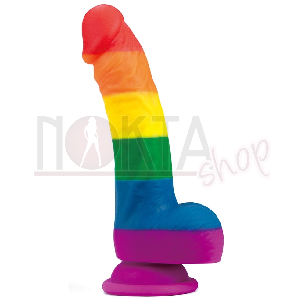 20 cm yumuşak dokuda renkli gay dildo