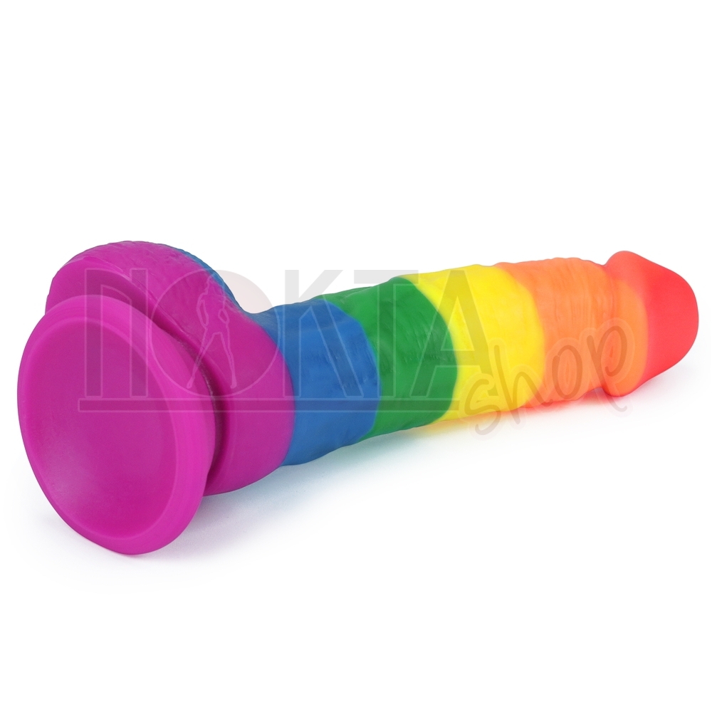 20 cm yumuşak dokuda renkli gay dildo