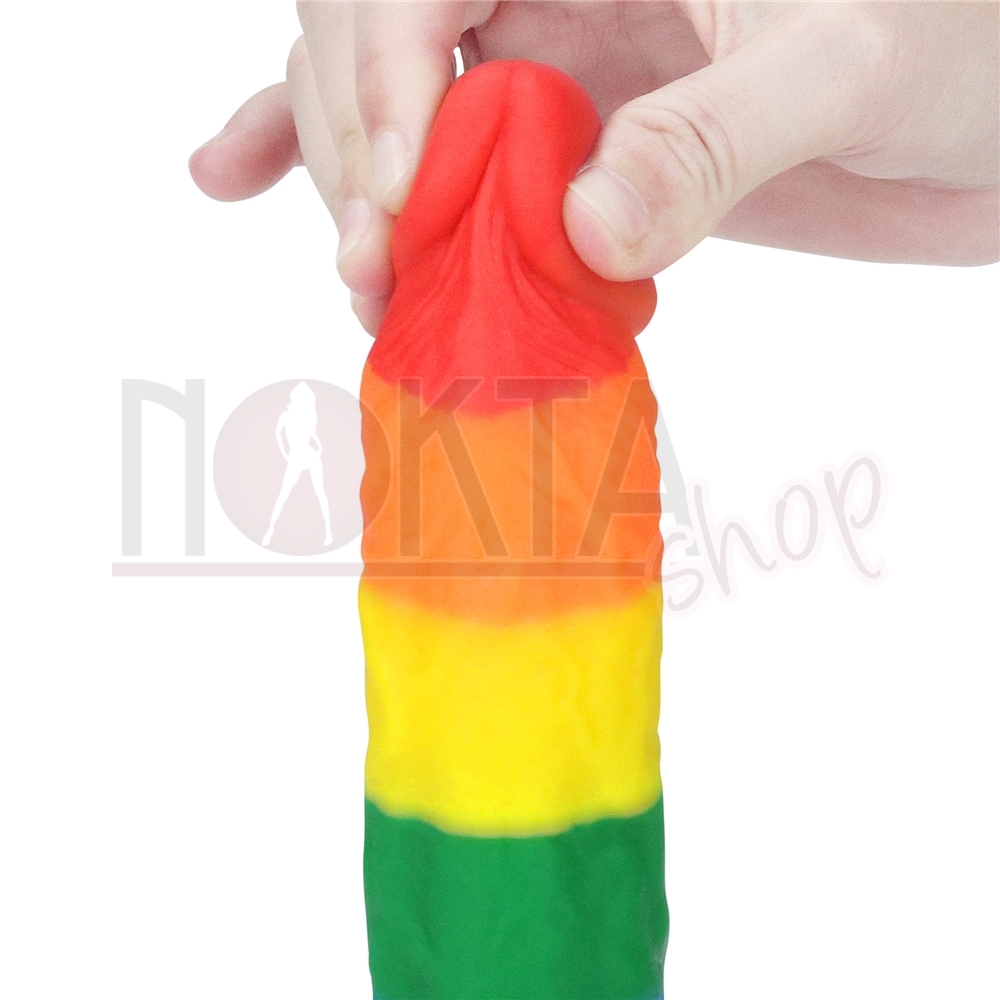 20 cm yumuşak dokuda renkli gay dildo