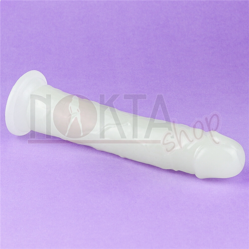 21 cm testissiz gece parlayan neon dildo