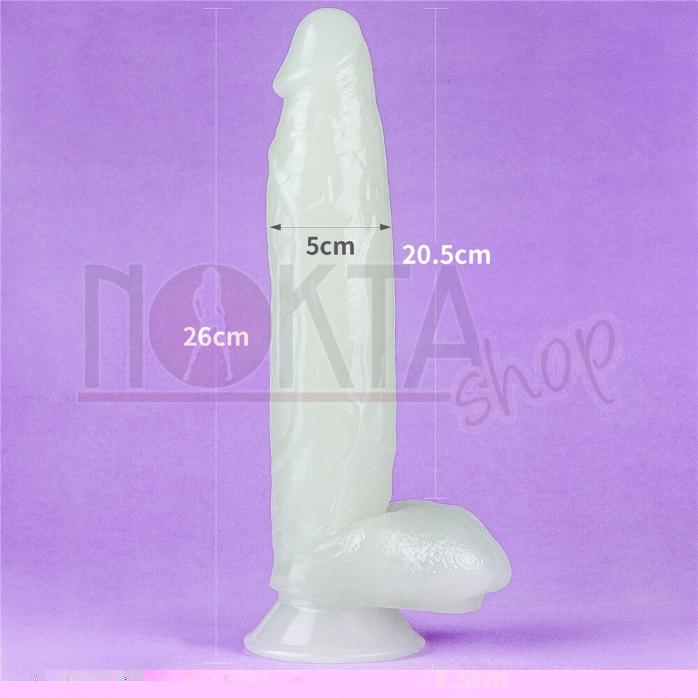 26 cm gece parlayan neon suni penis