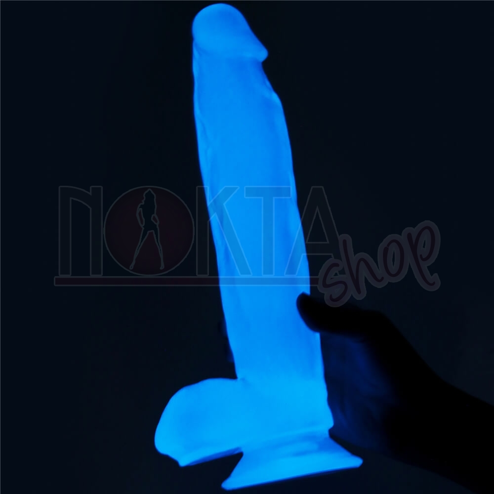 26 cm gece parlayan neon suni penis