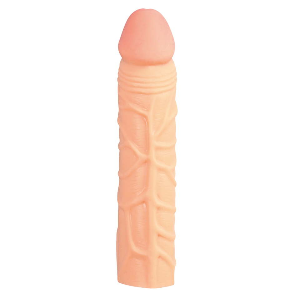 5 cm uzatan realistik silikon uzatmalı prezervatif