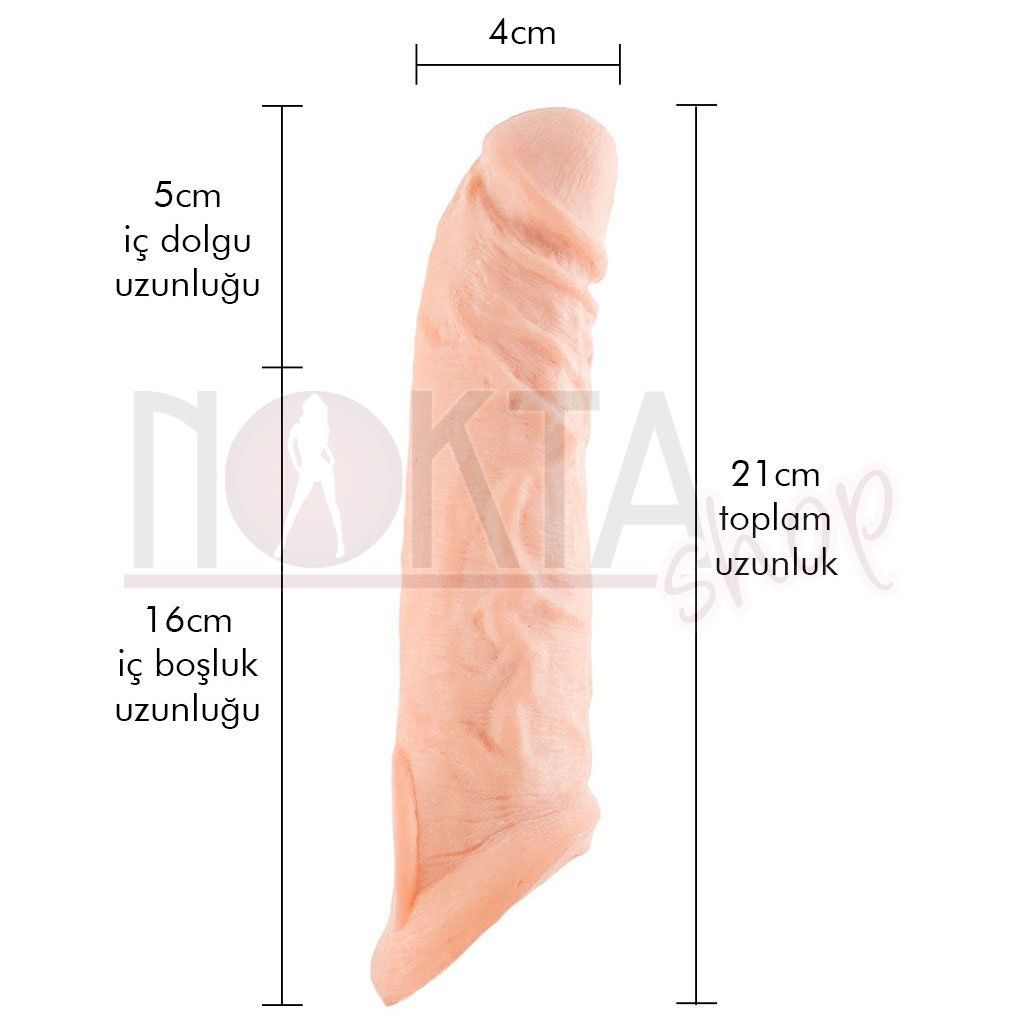 5 cm uzatmalı testise geçen penis kılıfı satın al