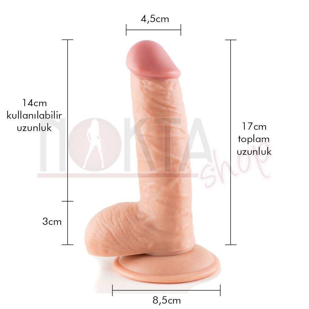 Caden 17cm yumuşak realistik dildo