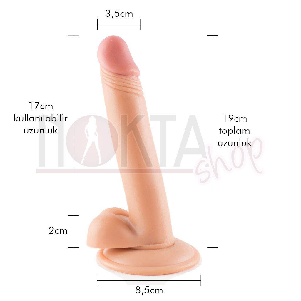 Carter 19cm pürüzsüz belden bağlamalı penis