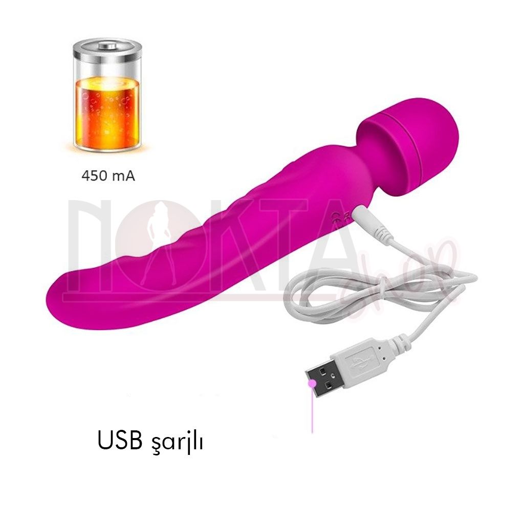 Çift yönlü kullanılabilen yumuşak silikon titreşimli sex oyuncağı