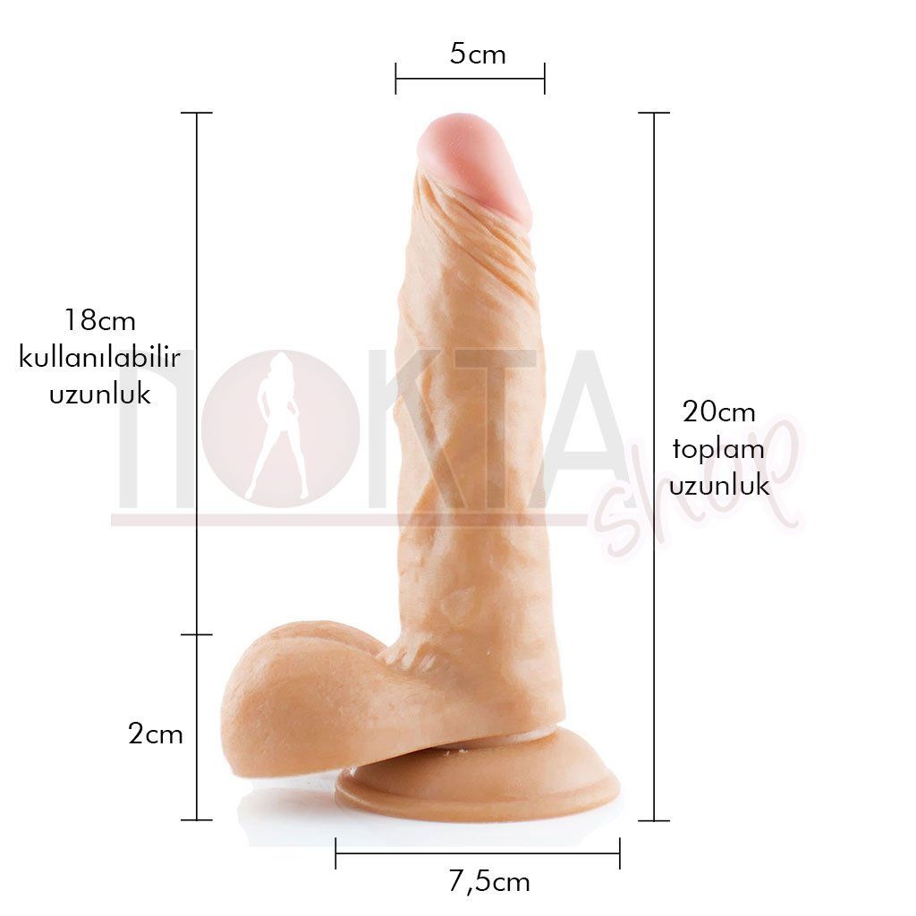 Colin 20cm titreşimli belden bağlamalı penis