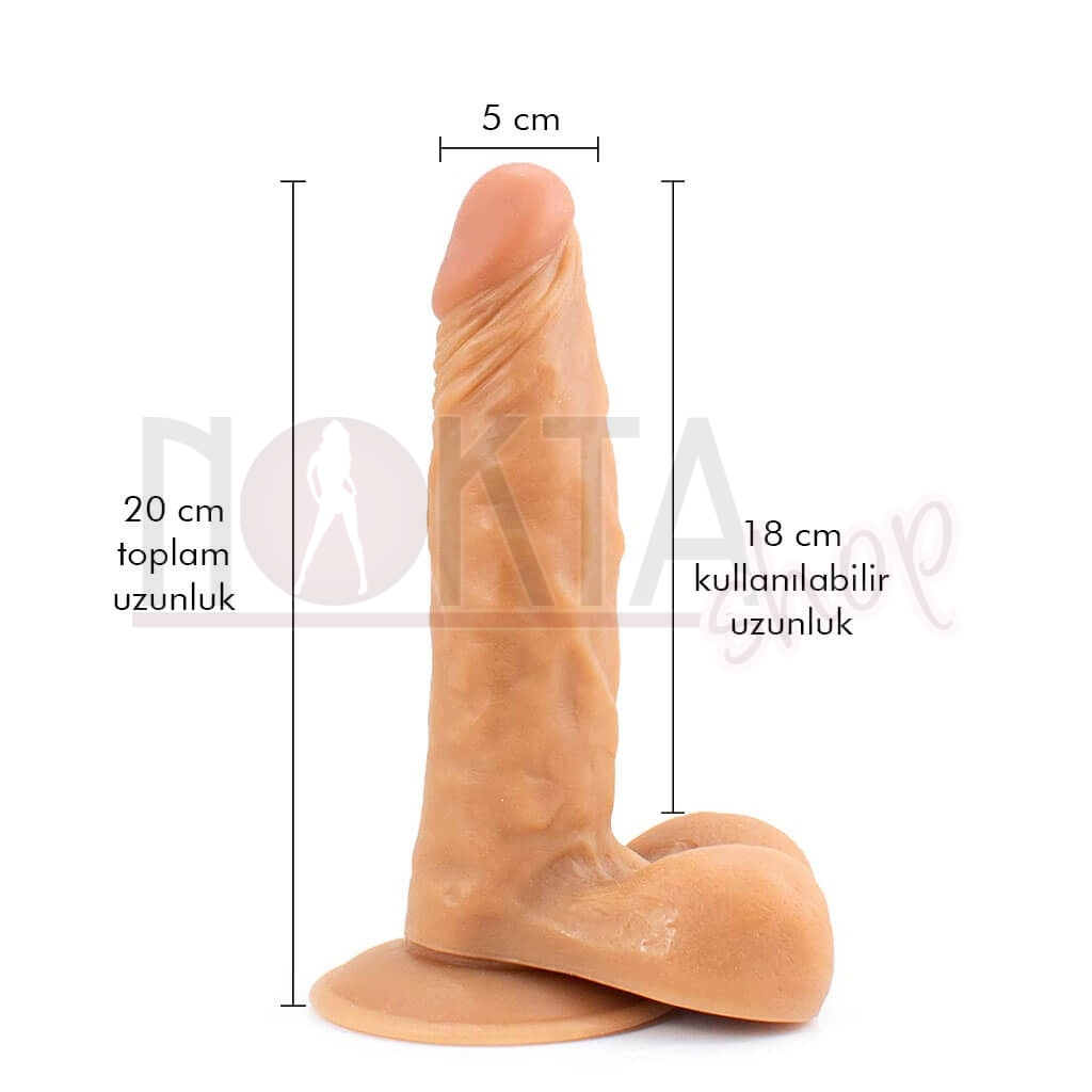 Colin 20cm titreşimli kalın realistik vibratör