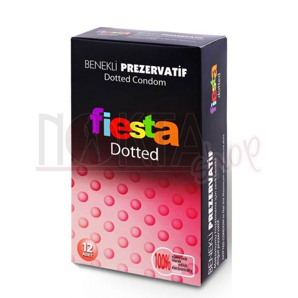 Fiesta dotted tırtıklı prezervatif 12li kondom