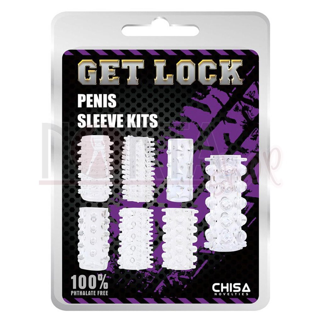 Get lock tırtıklı silikon penis kılıfı seti