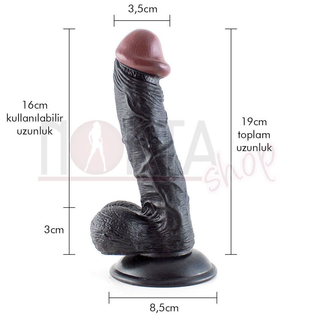 Jack 19cm zenci belden bağlamalı penis