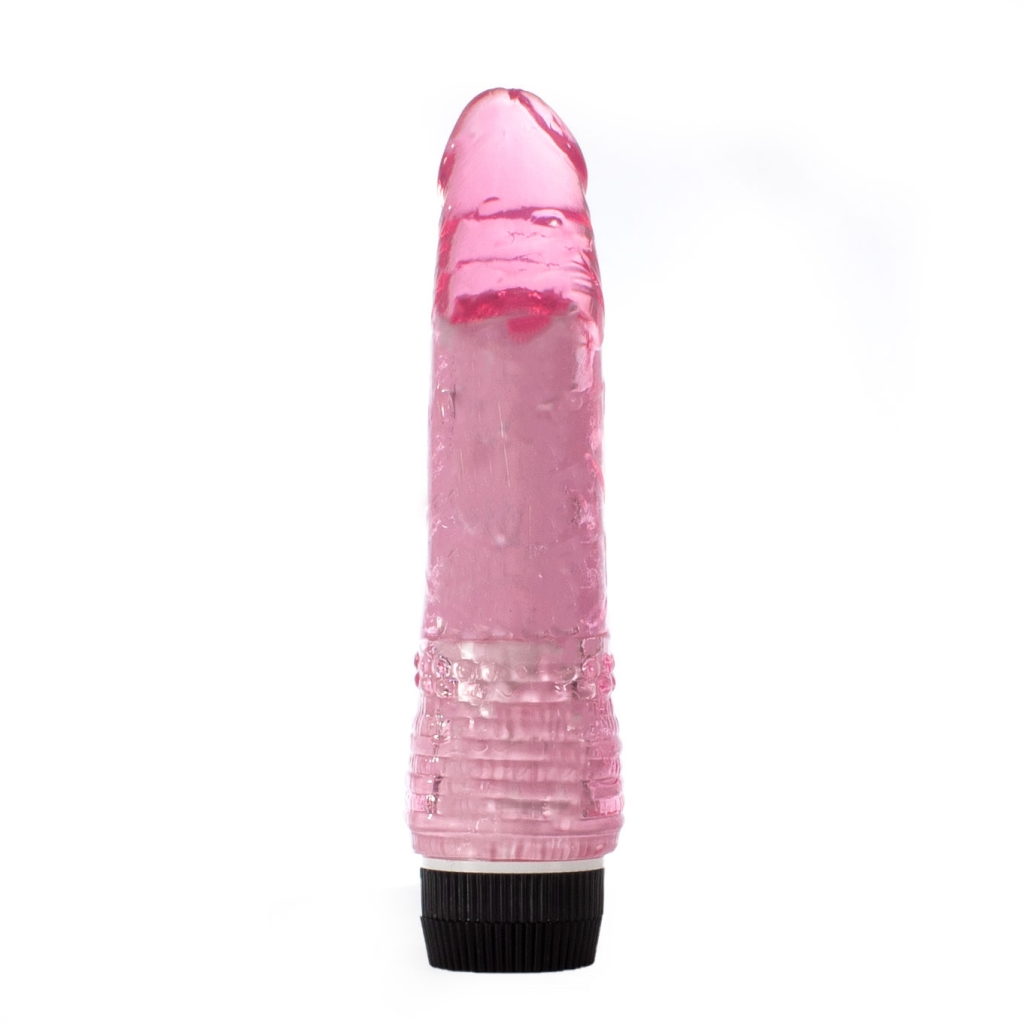 Lovex 18 cm titreşimli pembe jel vibratör