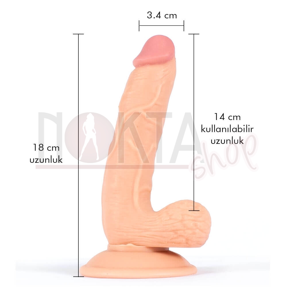 Lovex jerry 18 cm realistik yapay penis