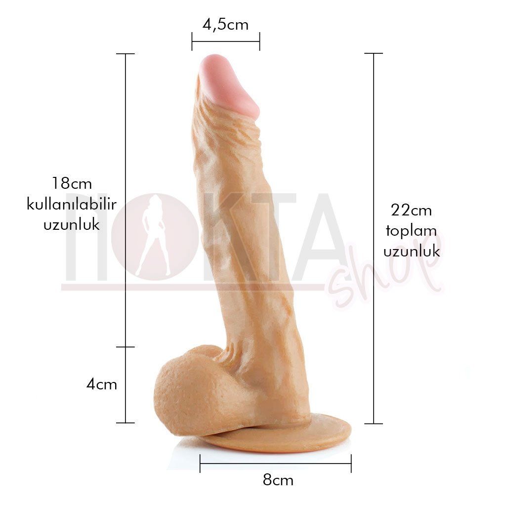 Owen 22cm titreşimli belden bağlamalı penis