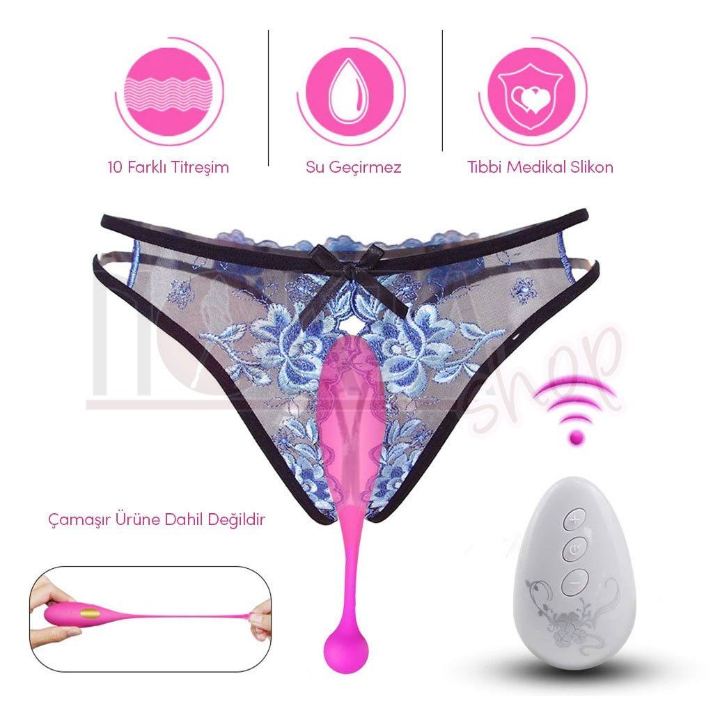 Pointed egg kumandalı kablosuz külot içi vajinal vibratör