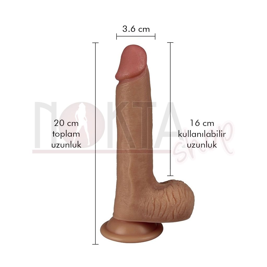 Ricardo 20cm ekstra gerçekci melez yapay penis