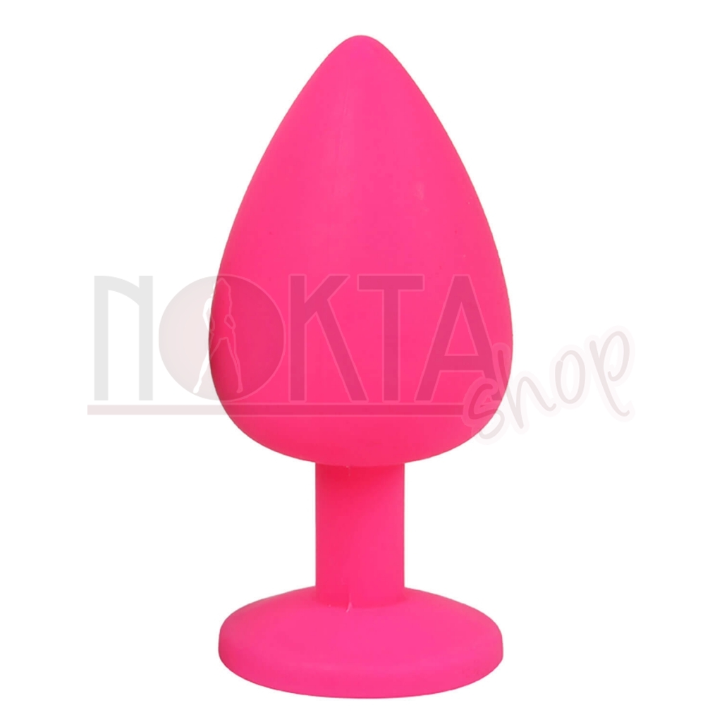 Silikon pembe taşlı anal plug