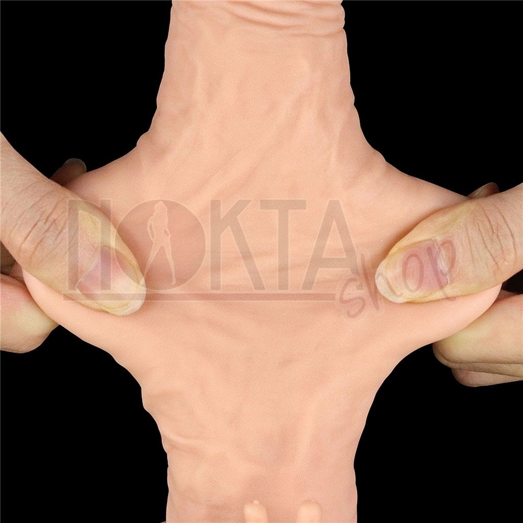 Titreşimli 7.5cm dolgulu penis kılıfı